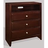 Calvino Solid Wood Fully Assembled TV Armoire / TV dresser , Merlot Finish