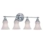 Sea Gull Lighting 40026-05 Sajemore Four-Light Vanity Fixture, Chrome with Satin Etched Glass Shades