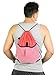 Mato & Hash Drawstring Cinch Bag Backpack With Mesh Pocket Polyester Tote Sack