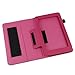 Evecase SlimBook Leather HandStrap Folio Stand Case Cover for Hisense Sero 7 LT (Lite) - 7' Android Tablet - Hot Pink