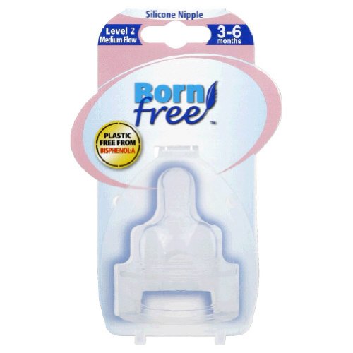 Born Free Stage 2 Silicone Nipples- Twin Pack