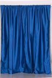 Blue Art Silk Custom made Curtains Drapes Panels Rod Pocket