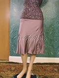 $695 New DONNA KARAN Grape Purple Silky Panel Skirt 8