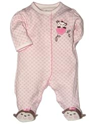 Little-Me-Baby-girls-Newborn-Sweetie-Monkey-Footie