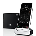 Gigaset SL910A DECT Schnurlosteleon (8.13 cm (3.2 Zoll) Touchscreen, Bluetooth, Mini-USB, Anrufbeantworter, Freisprechfunktion) metall/pianoschwarz