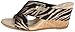 Anne Klein Sport Women's Lorri Wedge Sandal,Black Sparkle,10 M US