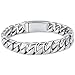 Trendsmax Boys Men Chain 316L Stainless Steel Bracelet Smooth Curb Link, 11mm 7-11inch Silver Tone