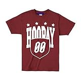 HOORAY(フーレイ) ダンス 衣装 ヒップホップ エンブレム Tシャツ 150 ワインレッド