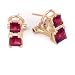 14K Boxed Garnet & Diamond Earrings