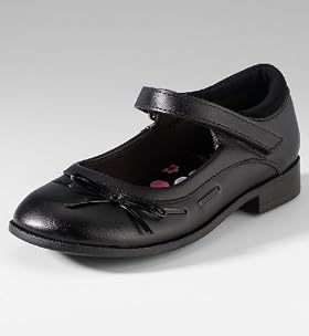 Younger Girls Coated Leather Traditional Shoes