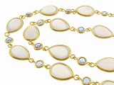 Chalcedony and Sapphire Chain by Arunashi