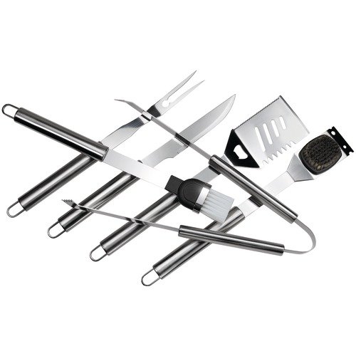 NEW CHEFS BASICS SELECT HW4112 6-PIECE STAINLESS STEEL BBQ SET (ELECTRONICS-OTHER)