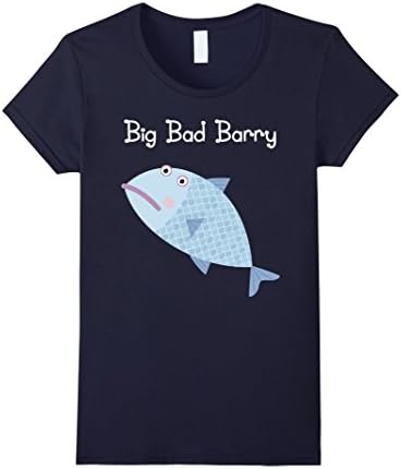 Women's Big Bad Barry T-Shirt Medium Navy