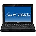 ASUS Eee PC 1008HA Seashell 10.1-Inch Pearl Black Netbook - 6 Hour Battery Life