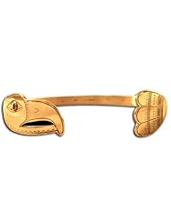 14K Yellow Gold Northwest Coast Native American Eagle Bracelet. Made in USA.