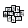 Melannco 10 Opening Wall Frame, Black 6-4x6 and 4-6x4