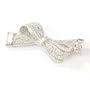 Sterling Silver / Platinum Cubic Zirconia Vintage-Style Bow Pin