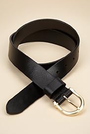 Leather Oval Buckle Belt