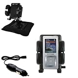 Samsung Yepp YP-Z5 Auto Bean Bag Dash Holder with Car Charger - Uses Gomadic TipExchange