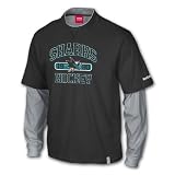 San Jose Sharks Splitter Layered Long Sleeve T-Shirt