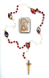 Specialty Rosary and Plaque Set with Pope John Paul II - MADE IN ITALY