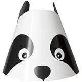 Panda Birthday Party Hats, 8ct
