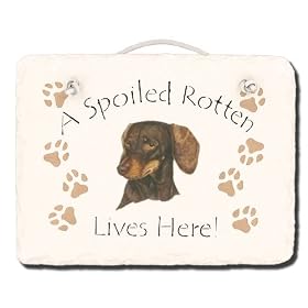 Dachshund Spoiled Rotten Slate