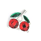 8GB Crystal Cherry Style USB Flash Drive with necklace