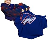 NCAA Boise State Broncos Adult Comfy Throw, Officially Licensed Blanket with Sleeves by Northwest, "Smoke" Design