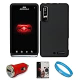 Black 2 Piece Protective Snap-On Hard Case Cover for Motorola Droid 3 Veriz ....