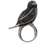 nOir Novelty Crow Ring, Size 7