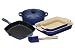 Le Creuset Cast Iron, Stoneware & Spatula Gift Set, 5 Piece, Graded Blue