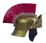Roman Helmet Gold W/ Red Brush