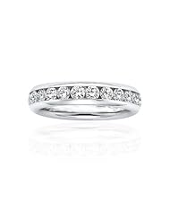 1 ct. tw. Round Brilliant Cut Diamond Precision Set Band in 14K White Gold