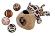 Europet Bernina 309-236932 Interaktiv Hundespielzeug Giraffe 25 cm + 4x Ball 6.5 cm