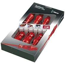 Wera Kraftform Classic VDE 1760i/6 Insulated Economical Screwdriver Set, 6-Piece