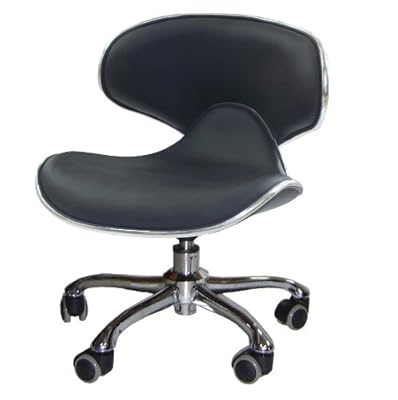 Black Low Pump Technician Stool for Salon, Spa, and Medical