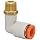 SMC KQ2L07-34A PBT & Brass Push-to-Connect Tube Fitting, 90 Degree Elbow, 1/4" Tube OD x 1/8" NPT Male
