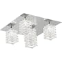 Eglo 85336A Pyton 5 Light Ceiling Light Fixture, Chrome/Crystal