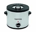 Toastess TDF639 Compact Round Deep Fryer, Stainless Steel