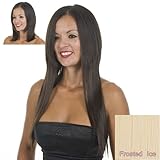ExceLength Frosted Ice Bleach Blonde 18 inch Full Head Straight Clip Hair Extensions