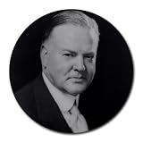 President Herbert Hoover round mouse pad