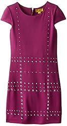 Girls Polyester/Ponte/Rayon/Spandex/Knit Plaid Print  Dress