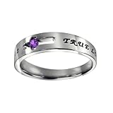 February Birthstone True Love Waits Solitaire Ring