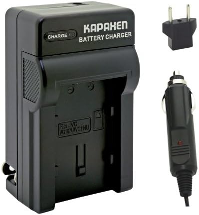 Kapaxen Rapid Battery Charger Kit for BN-VG107U / BN-VG108U / BN-VG114U / BN-VG121U / BN-VG138U Battery (AA-VG1U) for JVC Select Camcorders