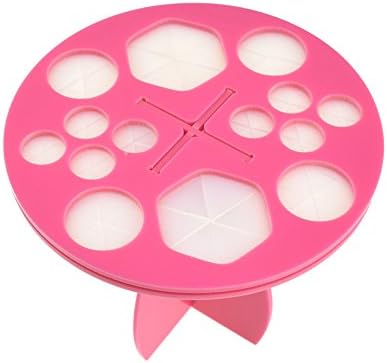 Clicktobe Makeup Brush Holder, Brushes Organizer, Keeps Hair Down,keeps Shape, Keeps Hair Life Longer, Rond Surface(pink)