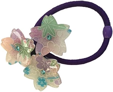 Moeni Tri Flower Handmade Japanese Ponytail Holder Hair Elastic Tie Ponies