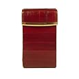 Elegant Mens and Womens Eel Skin Leather Cigarette Case with Pop-Up Top in Choice of Colors