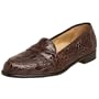 Zelli Men's Tuscany Crocodile Penny Loafer,Black Croc,11 M