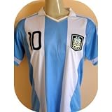 ARGENTINA # 10 MESSI HOME SOCCER JERSEY SIZE LARGE .NEW